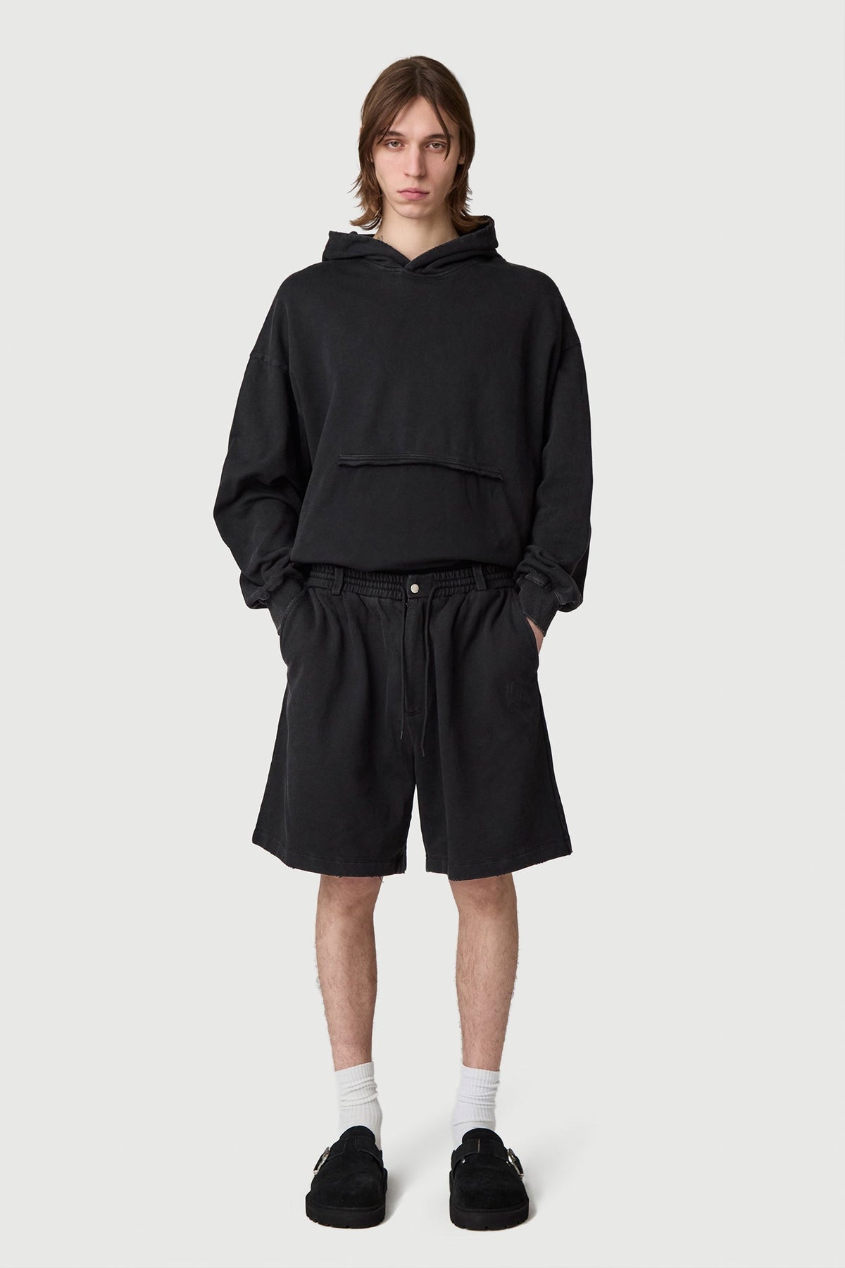 93 SWEAT SHORT WASHED BLACK
