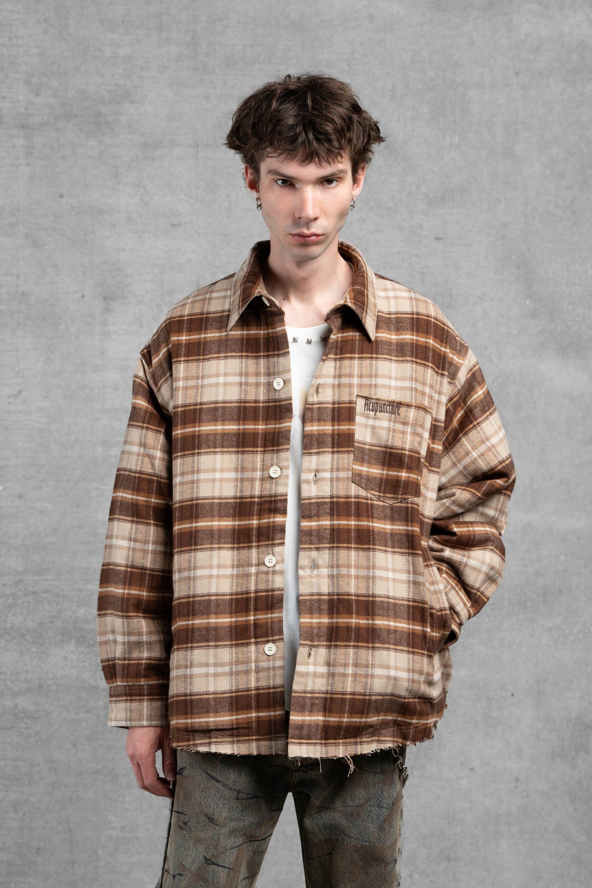 FLANNEL JACKET KHAKI
