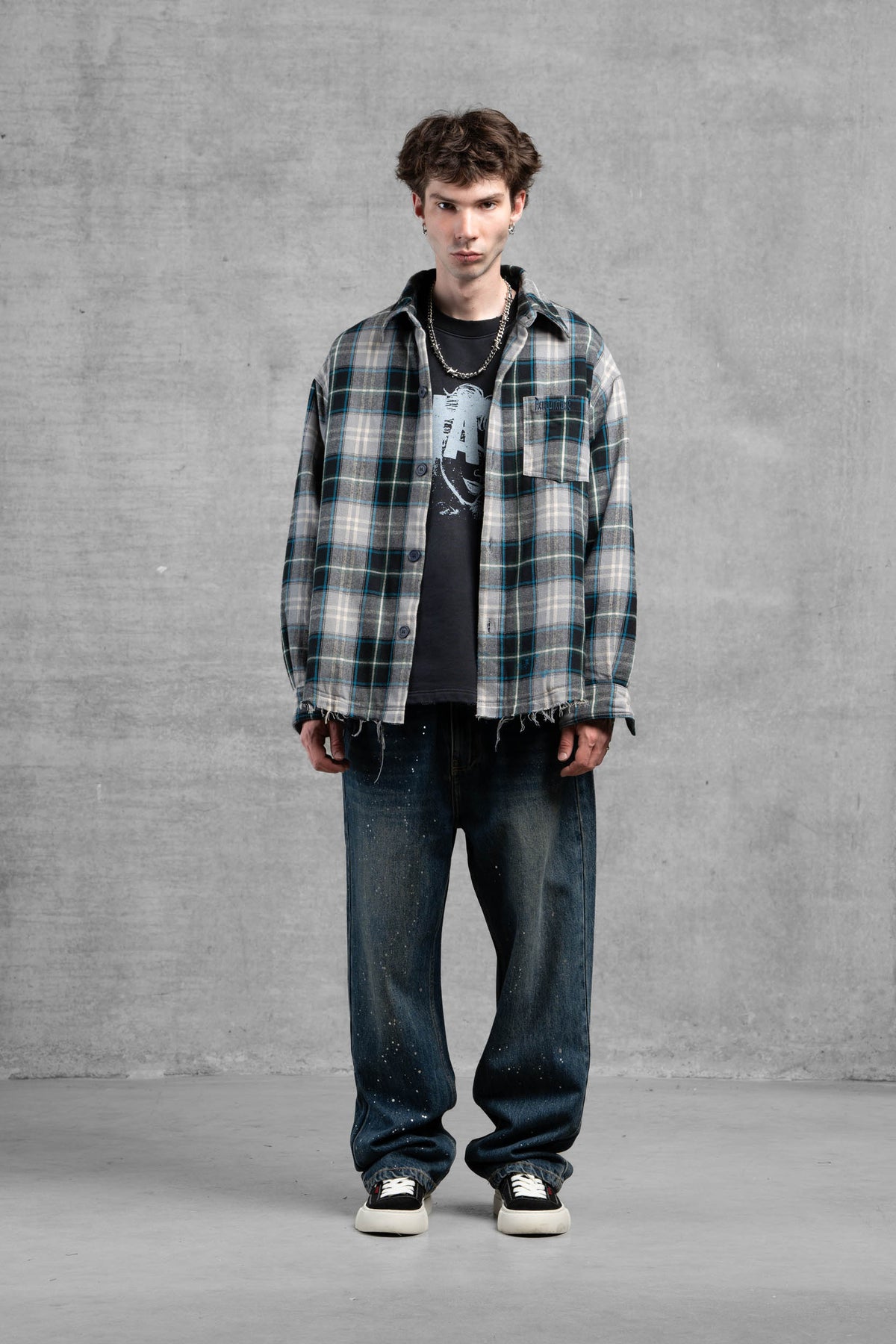 FLANNEL JACKET GREEN/BLUE