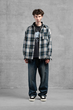 FLANNEL JACKET GREEN/BLUE – Bild 1