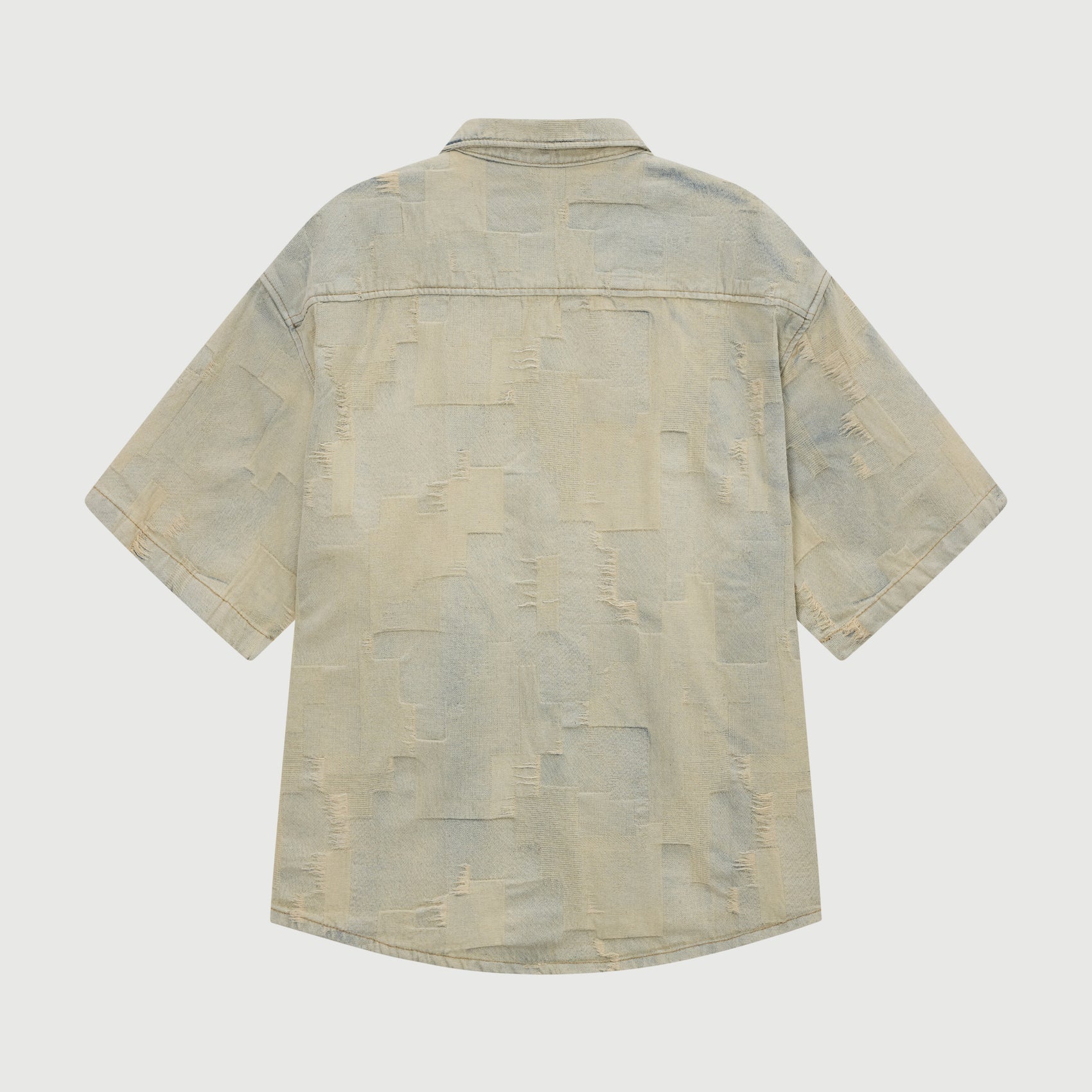 PATCH WORK SHIRT RUSTY BLUE