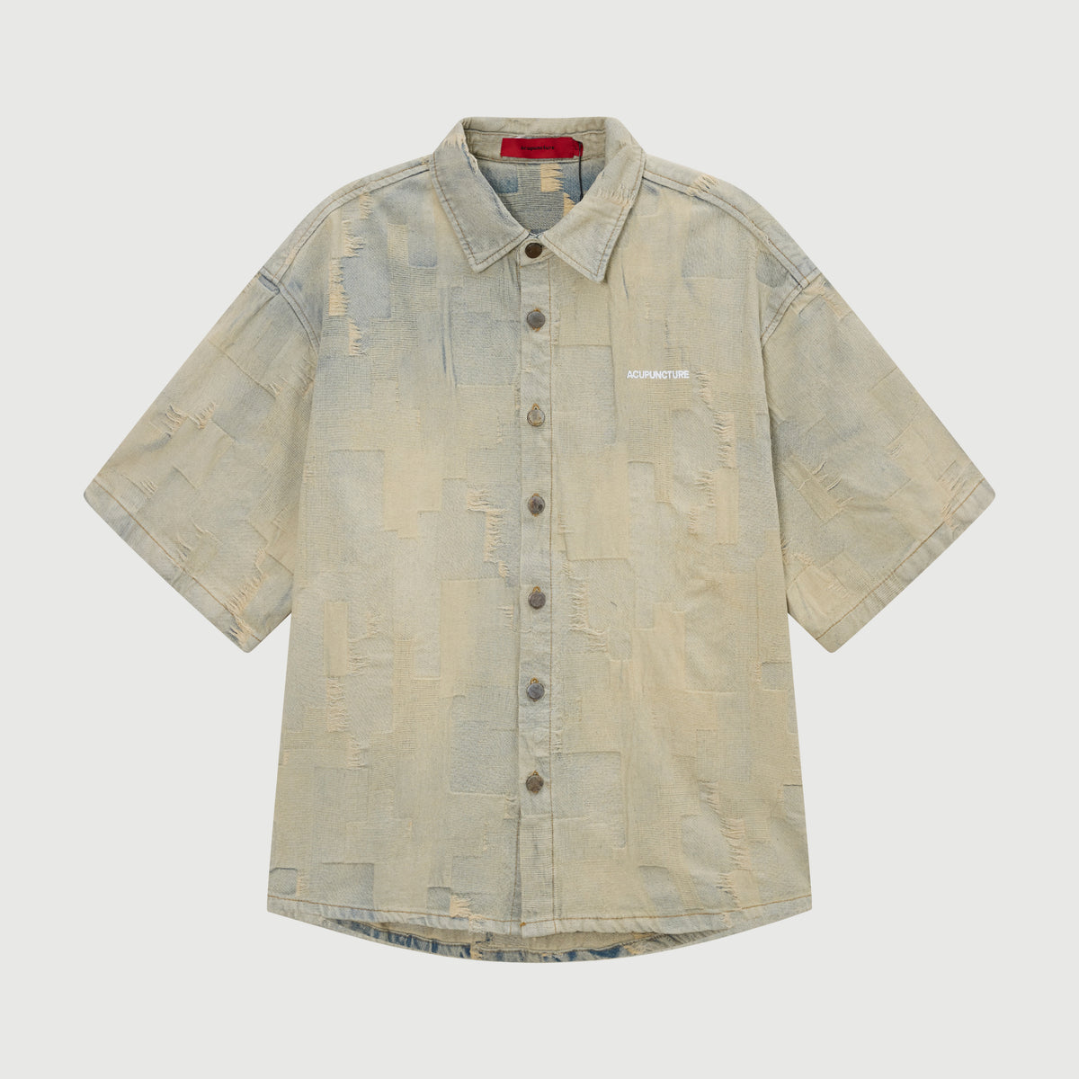 PATCH WORK SHIRT RUSTY BLUE
