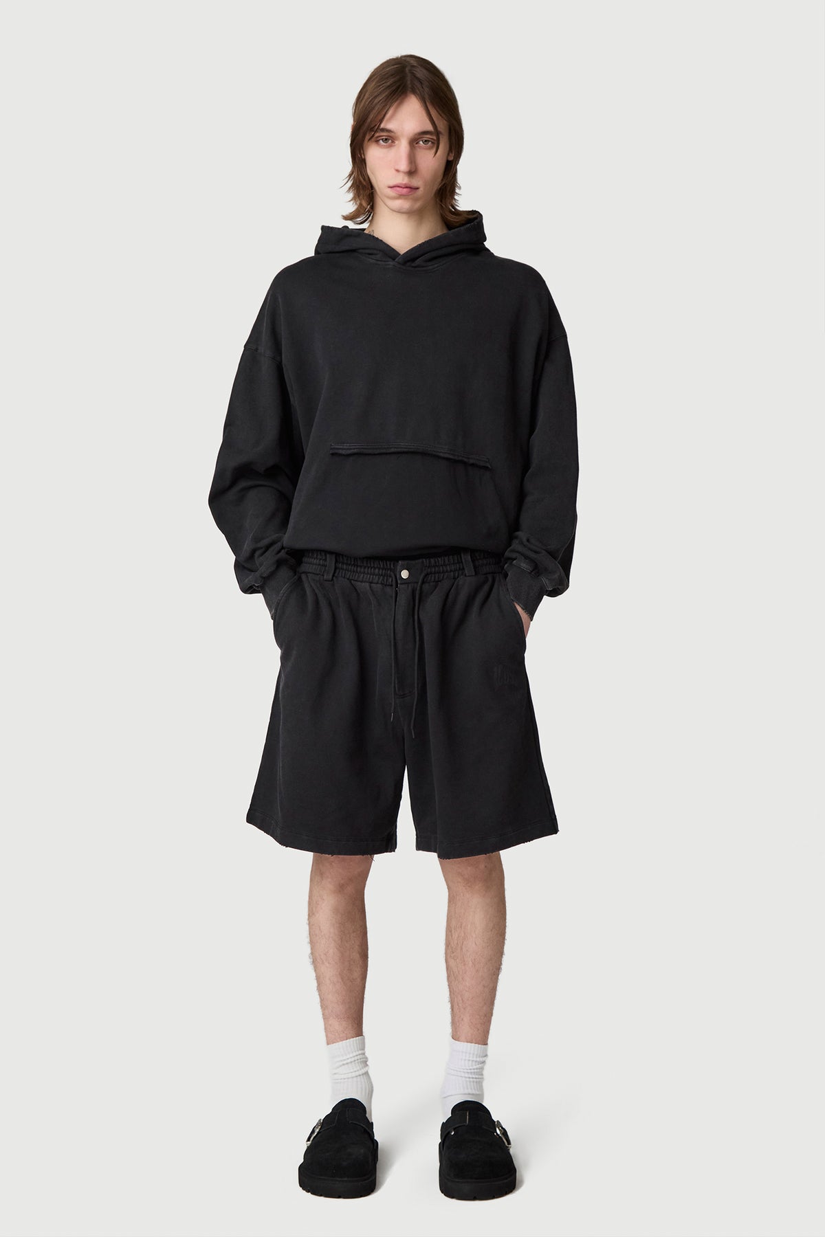 93 SWEAT SHORT WASHED BLACK