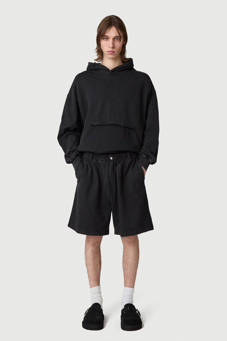 93 SWEAT SHORT WASHED BLACK
